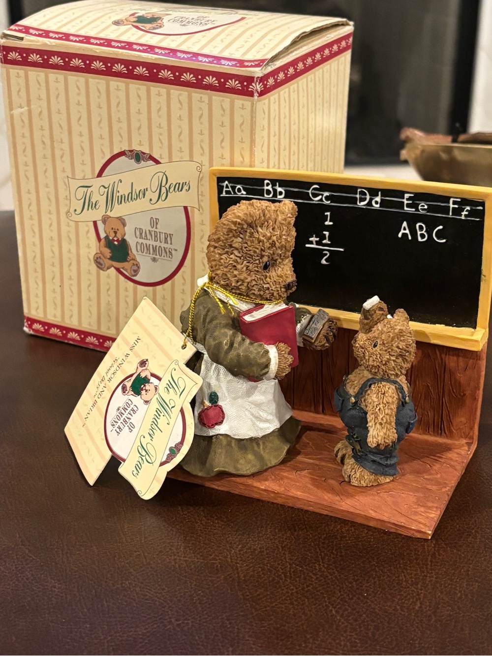 The Windsor Bears Teacher & Student Figurine + Box